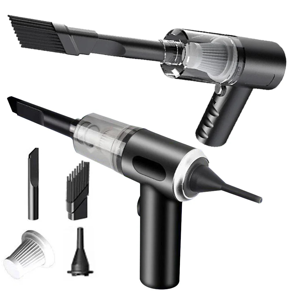 1PC Wireless Vacuum Cleaner 120W High Power Black Dual Use for Home And Car Powerful Portable Handheld Vacuum